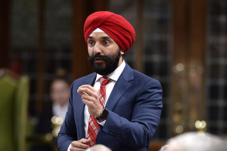 Minister of Innovation, Science and Economic Development Navdeep Bains rises during Question Period in the House of Commons on Parliament Hill in Ottawa on Monday, Sept. 24, 2018