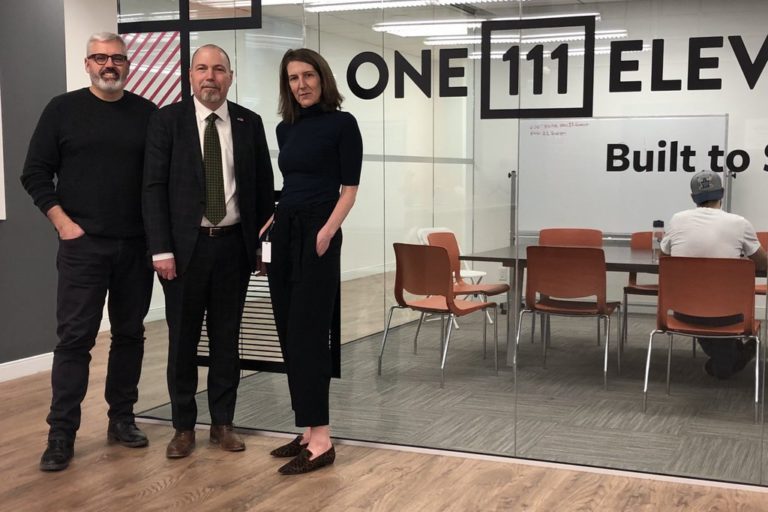 OneEleven CEO Dean Hopkins (left) and Toronto executive director Siri Agrell (right) at OneEleven. Both remain with the company.