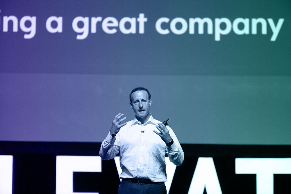 Ceridian CEO David Ossip speaking at the Elevate conference in Toronto in September 2019.