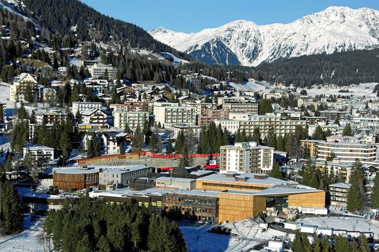 Aerial photo of Davos, Switzerland, captured before the opening of the Annual Meeting 2011 of the World Economic Forum, Jan. 17, 2011.