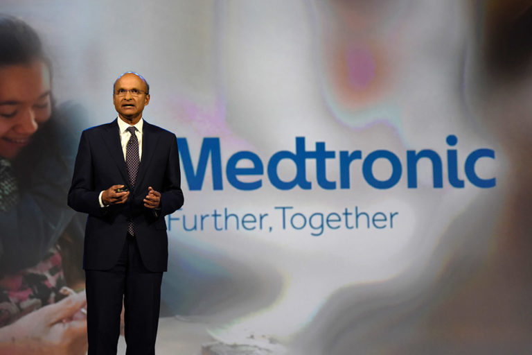 Medtronic CEO Omar Ishrak at the 2016 Consumer Electronics Show in Las Vegas in January 2016.