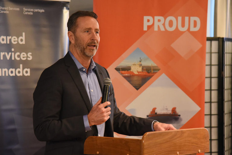Shared Services Canada president Paul Glover at an Ottawa recruitment event for Canadian Armed Forces veterans in March 2020.