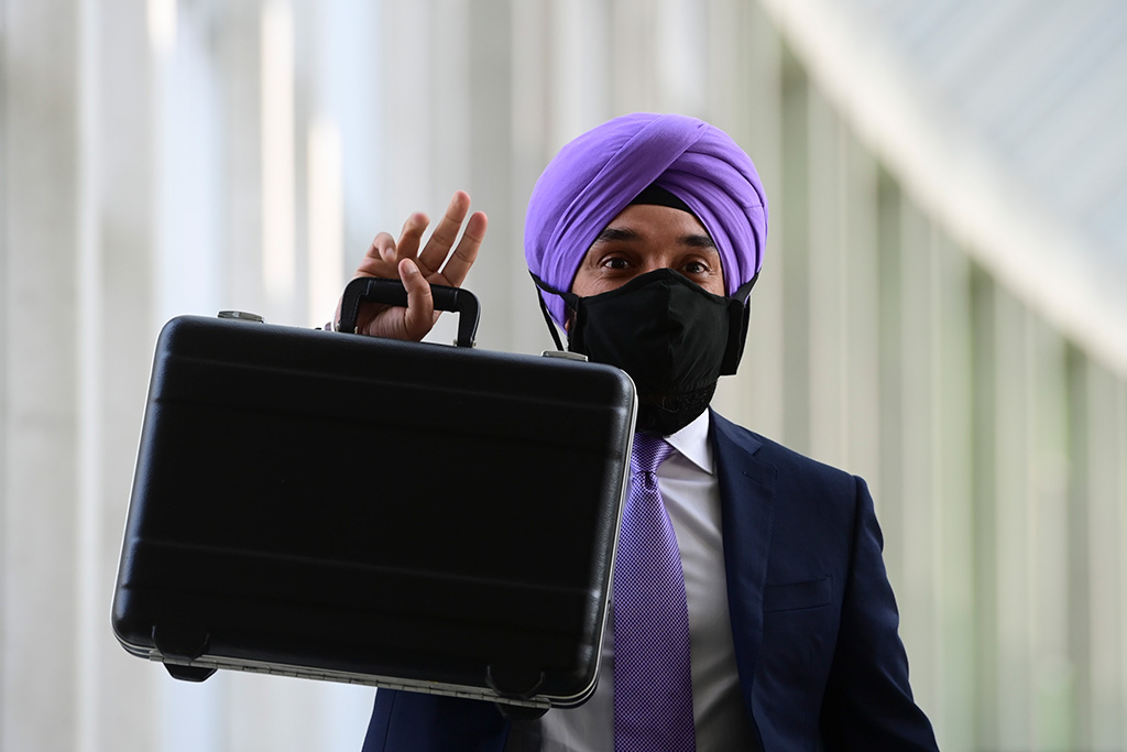 Innovation Minister Navdeep Bains at the cabinet retreat in Ottawa in September 2020.