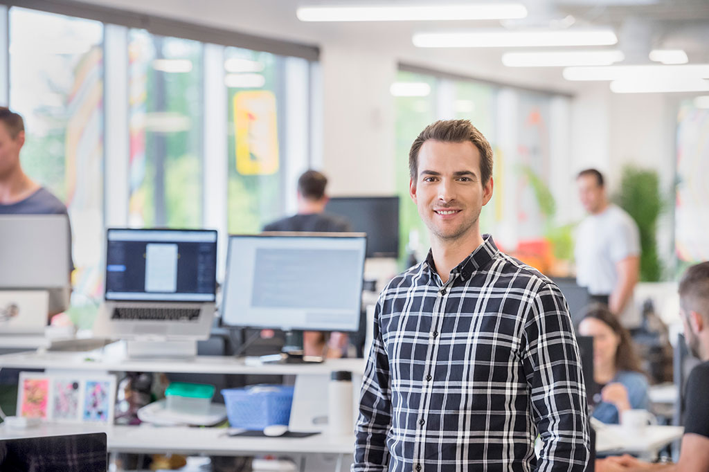 7shifts CEO Jordan Boesch at the firm’s Saskatoon office in June 2018.
