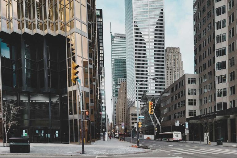 A Toronto street in May 2021.