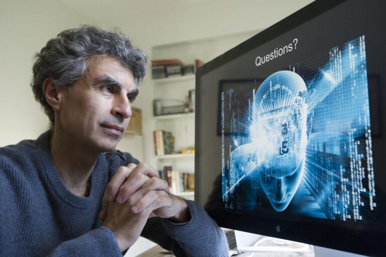 Computer Science professor Yoshua Bengio poses at his home in Montreal, Saturday, November 19, 2016. THE CANADIAN PRESS IMAGES/Graham Hughes