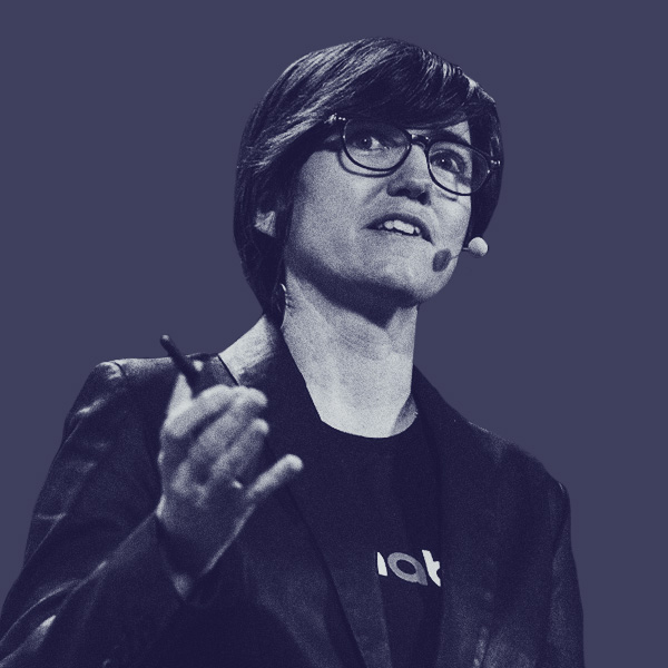 A photo illustration of Waabi CEO and founder Raquel Urtasun.