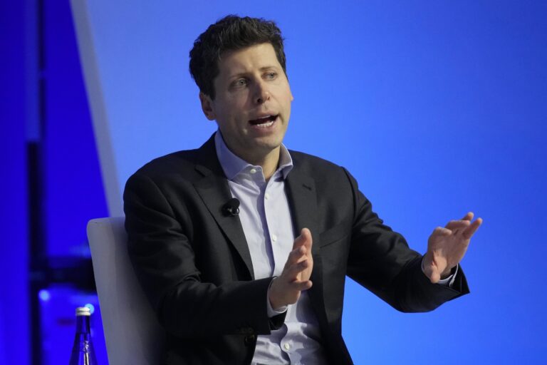 OpenAI CEO Sam Altman speaks at the Asia-Pacific Economic Cooperation CEO Summit in San Francisco, in November 2023.